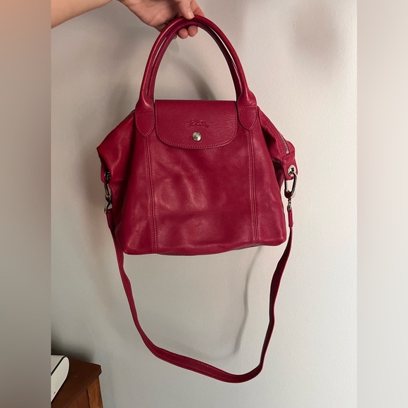 Longchamp Le Pliage Small Leather Tote Bag - Picture 1 of 7